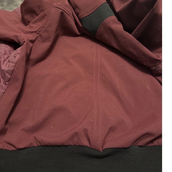 Canada Goose Burgundy Puffer Bomber Jacket Women's Size L Arctic Program Logo - Picture 11 of 11